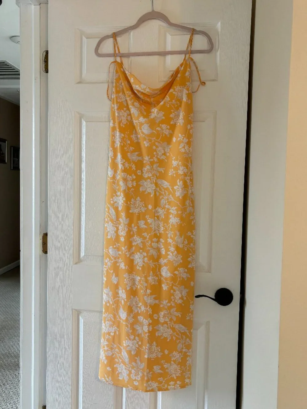 Abercrombie & Fitch yellow/white floral maxi slip dress